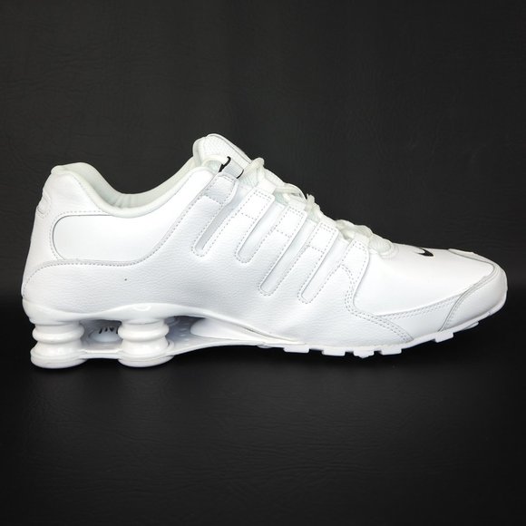 Nike Shox NZ EU Low Mens Running Shoes White Black - Picture 4 of 12